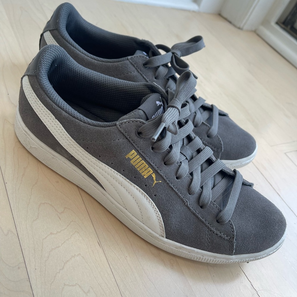 Women’s Gray Puma Sneakers with Soft Foam Comfort Insert - SIZE 9
